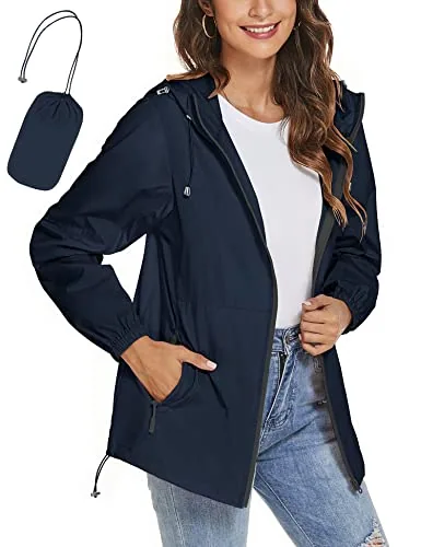 Wind Breakers Female Jackets Rain Jacket Womens Waterproof with Hood